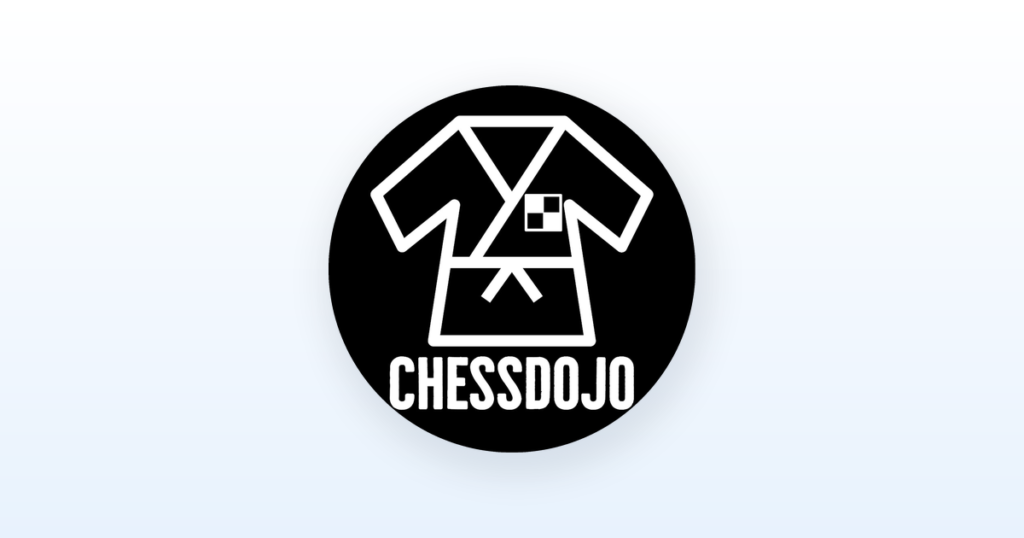 ChessDojo channel logo on a light blue gradient background