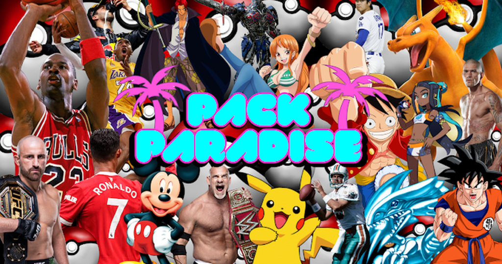 Pack Paradise trading card channel artwork